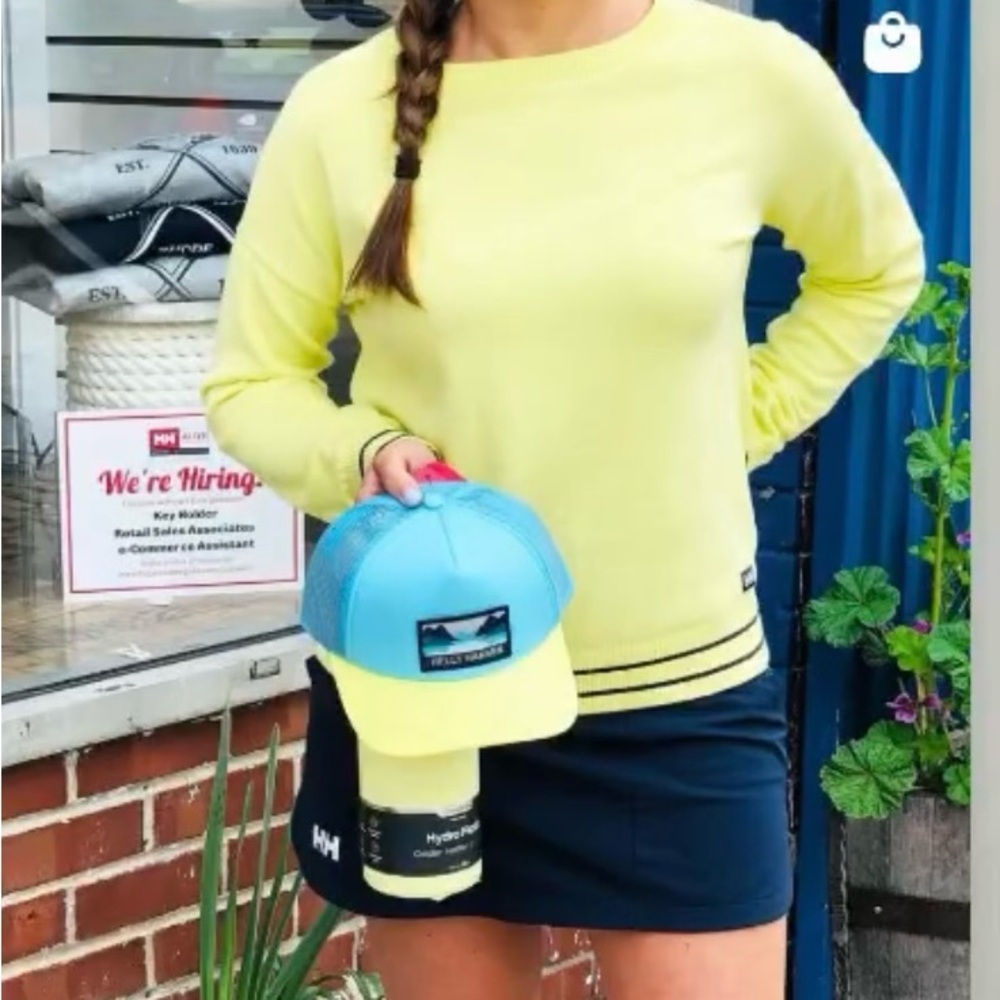 Helly Hansen spring lightweight sweater in sunny lime size S